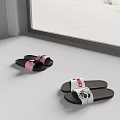 Comfortable Pink and White Slippers with Bear Panda Patterns and CHINA Text Design