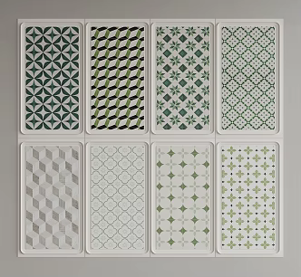 Cream style French style small French kitchen and bathroom mosaic tile background wall 3d model