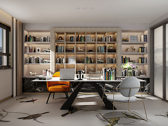 Modern study 3d model