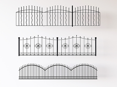 Modern wrought iron railing fence carved fence isolation fence model