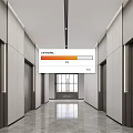 modern elevator hall 3d model