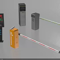 Public Facility Parking Barrier Gates With Various Colors And Control Panels