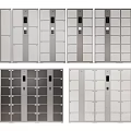Modern Lockers In Various Colors With Functional Storage Designs 3d model