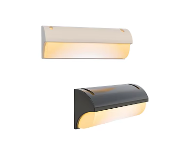 Modern Wall Lights With Simple Design White And Black Soft Lighting Fixtures 3d model