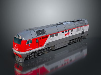 modern train light rail subway high-speed rail 3d model