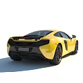Yellow Sports Car Showcasing Sleek Aerodynamic Design And Black Accents
