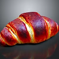 Freshly Baked Buttery Croissant With Golden Brown Flaky Layers And Shiny Crust