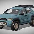 Toyota SUV With Roof Rack And Off Road Tires