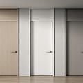 Modern Single Door Top Door Swing Door Bedroom Door Paint Door Solid Wooden Door Room Door 3d model