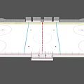 Standard Ice Hockey Rink Layout With Marked Lines Center Circle And Goal Areas