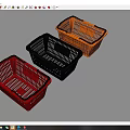 Red Black and Yellow Plastic Mesh Storage Baskets for Home Organization