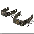 Tactical Camouflage Knee Pads With Mesh Panels And Circular Hard Plates