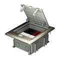 Sturdy Stainless Steel Hinged Cover Electrical Floor Box With Mounting Brackets