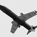 Detailed Building Blocks Airplane Model With Black Body Wheels And Wings