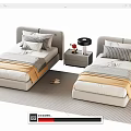 Single bedside table 3d model
