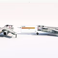 Two Detailed Fighter Jet Models With Number 95 On White Background