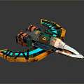 Vibrant Sci Fi Spaceship Model With Futuristic Design And Colorful Accents