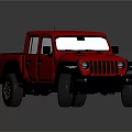 Pink Jeep Style Pickup Truck With Black Accents And Off Road Design