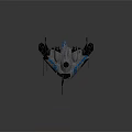 Fighter Jet With Modern Sleek Blue Silver Design And Aerodynamic Streamlined Body