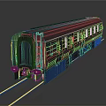 Gray Train Carriage With Red Star Number 25 On Railway Tracks