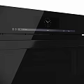 Midea Black Modern Kitchen Oven With Digital Display And Control Panel 3d model