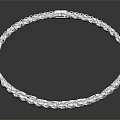 Stacked Silver Bracelets With Multiple Chain Layers And Shiny Diamond Accents 3d model
