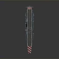 Detailed Aircraft Carrier Model Featuring Flight Deck And Red Stripes Design