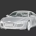 Silver Audi R8 Sports Car With Sleek Modern Design And Aerodynamic Body