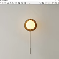 Elegant Gold Circular Wall Sconce With Soft Illumination On Light Colored Wall Surface 3d model