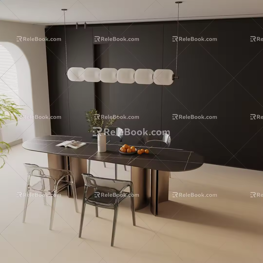 Modern table combination 3d model