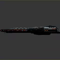 Futuristic Cosmic Spaceship With Streamlined Gray Blue Red Details And Multiple Modules Antennas