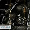 Elegant Black Marble Component With White Gold Veins And Glossy Finish