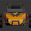 Yellow Dune Buggy Open Frame Large Off Road Tires Two Seats for Desert Adventure