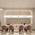 Stylish Modern Beauty Salon Interior With Reception Desk Sofa Chairs And Product Shelves