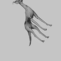 Mythical Antelope With Black And White Body And Long Curved Horns