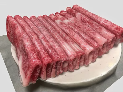 Modern beef beef slices 3d model Modern beef beef slices 3d model