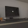 Sleek All in One Desktop Computer Setup With Keyboard Mouse And Office Accessories 3d model