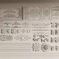 Modern French Plaster Line Carved Gypsum Component Post Lamp Plate Corner Plaster Line Carved Gypsum Component Post Lamp Plate Corner 3d model