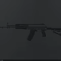 Modern Tactical Rifle With Black Finish Magazine Grip And Barrel Design