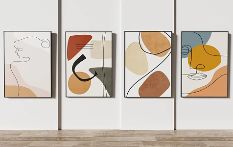 Modern Decorative Painting Decorative Hanging Painting 3d model