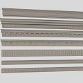 Different Decorative Gypsum Cornice Molding Styles with Various Patterns for Home Interiors