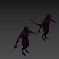 Game Movie Character Lizard Humanoid 3D Model With Gray Skin Yellow Eyes And Standing Pose