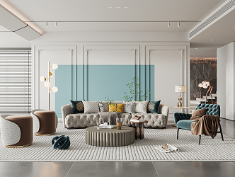 French Living Room 3d model