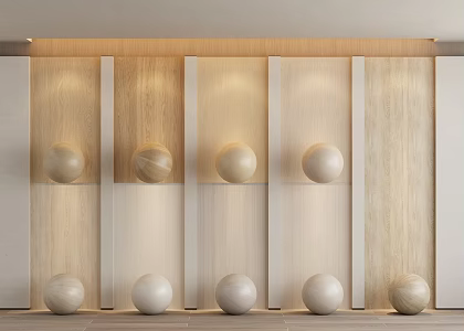 Ash wood veneer wall veneer wood veneer siding wood veneer background wall 3d model