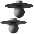 Modern Ceiling Lights With Black And Gold Bases And White Globe Shades