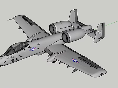 Fighter Jet With Twin Engines US Air Force Insignia And Wing Design Details 3d model