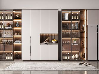 Modern Wine Cabinet 3d model