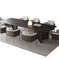 Modern Dining Table and Chair Dining Chair Single Chair 3d model