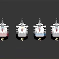 Colorful Cargo Ships As Water Transport With Various Hues And Cargo Holds