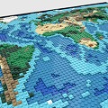 LEGO Toy Building Blocks Map World Map Stereo World Map 3D Map 3d model